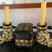 Vintage Handmade Candlestick Duo