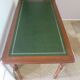 Minister's desk in Louis Philippe style – 2 drawers – cherry wood – green writing pad