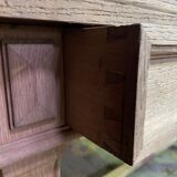 Flat desk with solid oak Henri II aero gummed