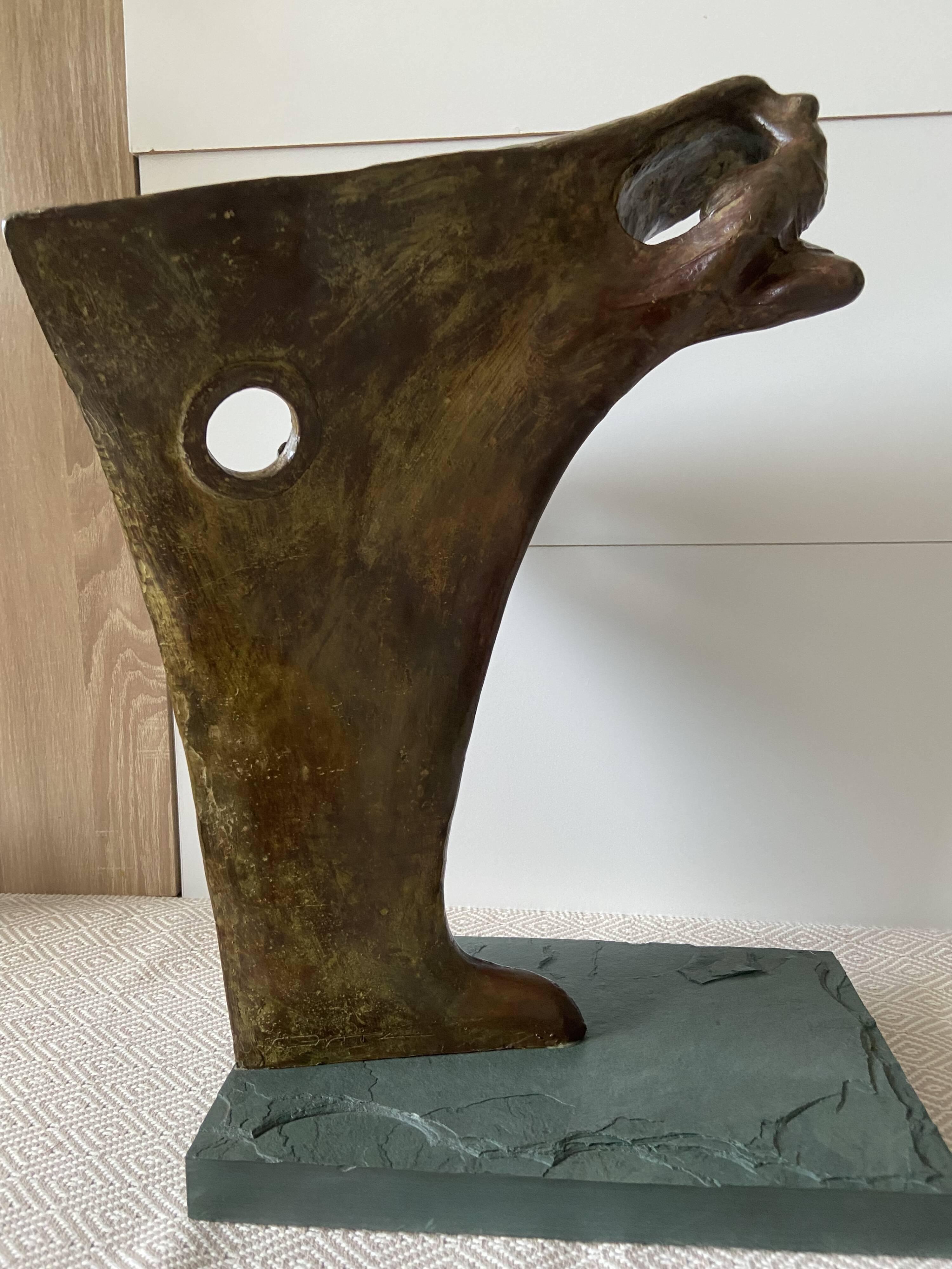 Sculpture Contemporaine Bronze Massif Proue Bateau et Sirène Signée ORTIZ