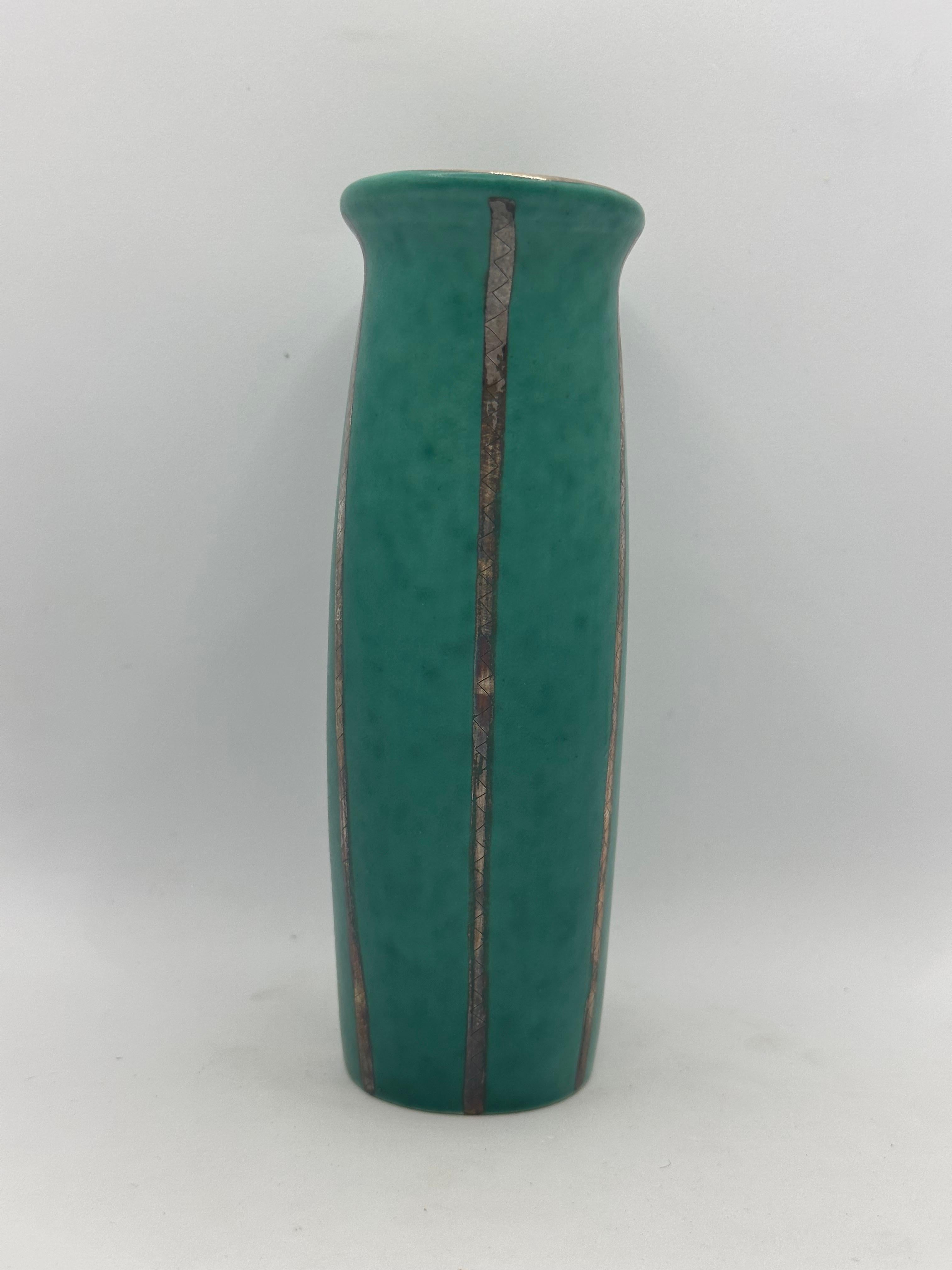 Vase Wilhelm Kage 'argenta' for Gustavsberg Sweden 1950 Signed