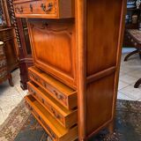 Louis XV style solid cherry wood secretary
