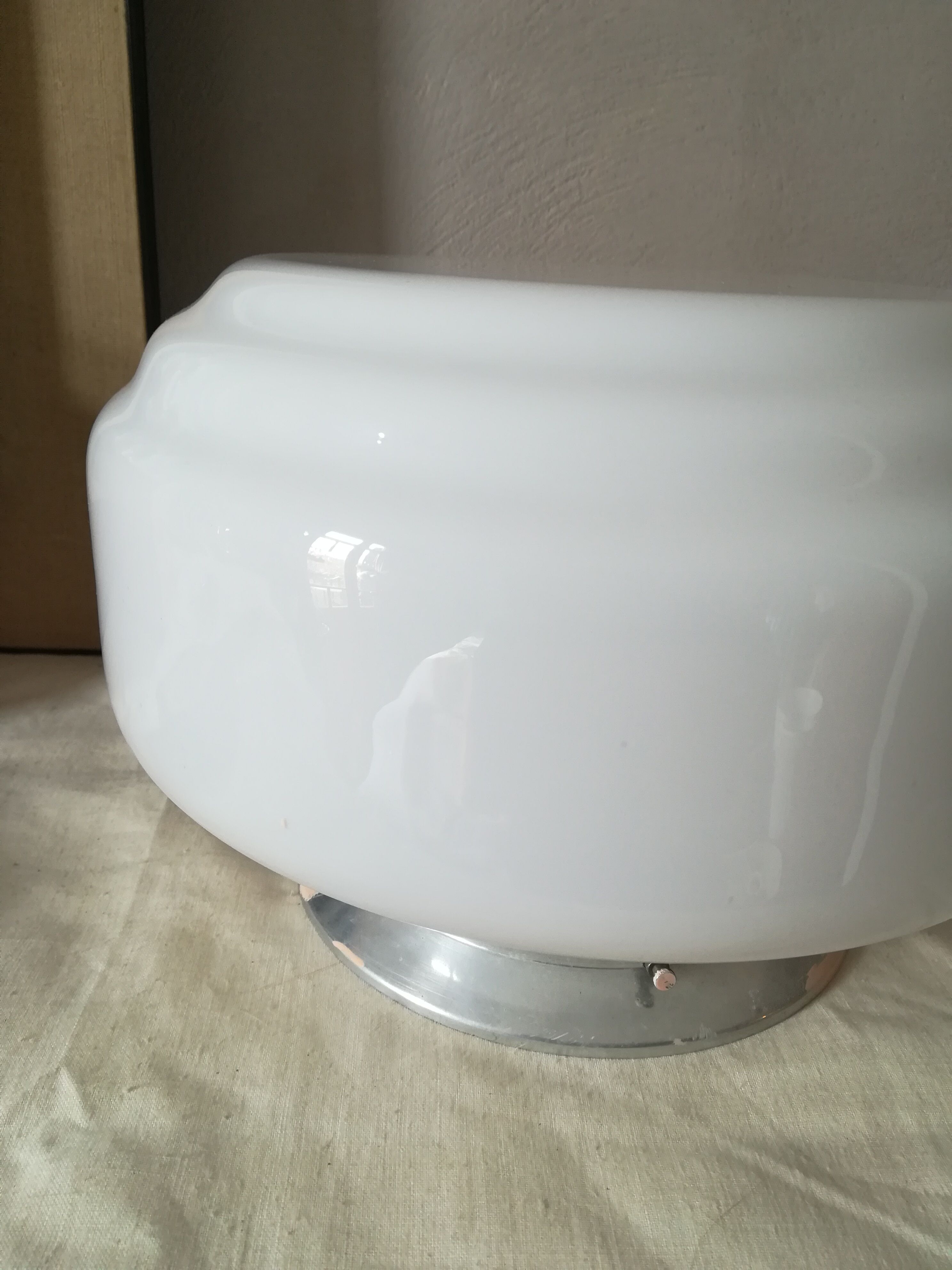 Opaline art deco ceiling light