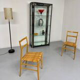 Antique display cabinet shelf in brass metal Italian design from the 70s