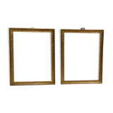 Pair of gold brass frames