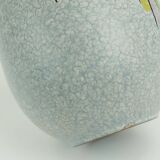 Steuler mid century modern ceramic vase 1950s drip glaze colorful pattern