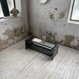 Coffee table year 80 Italian marble and glass