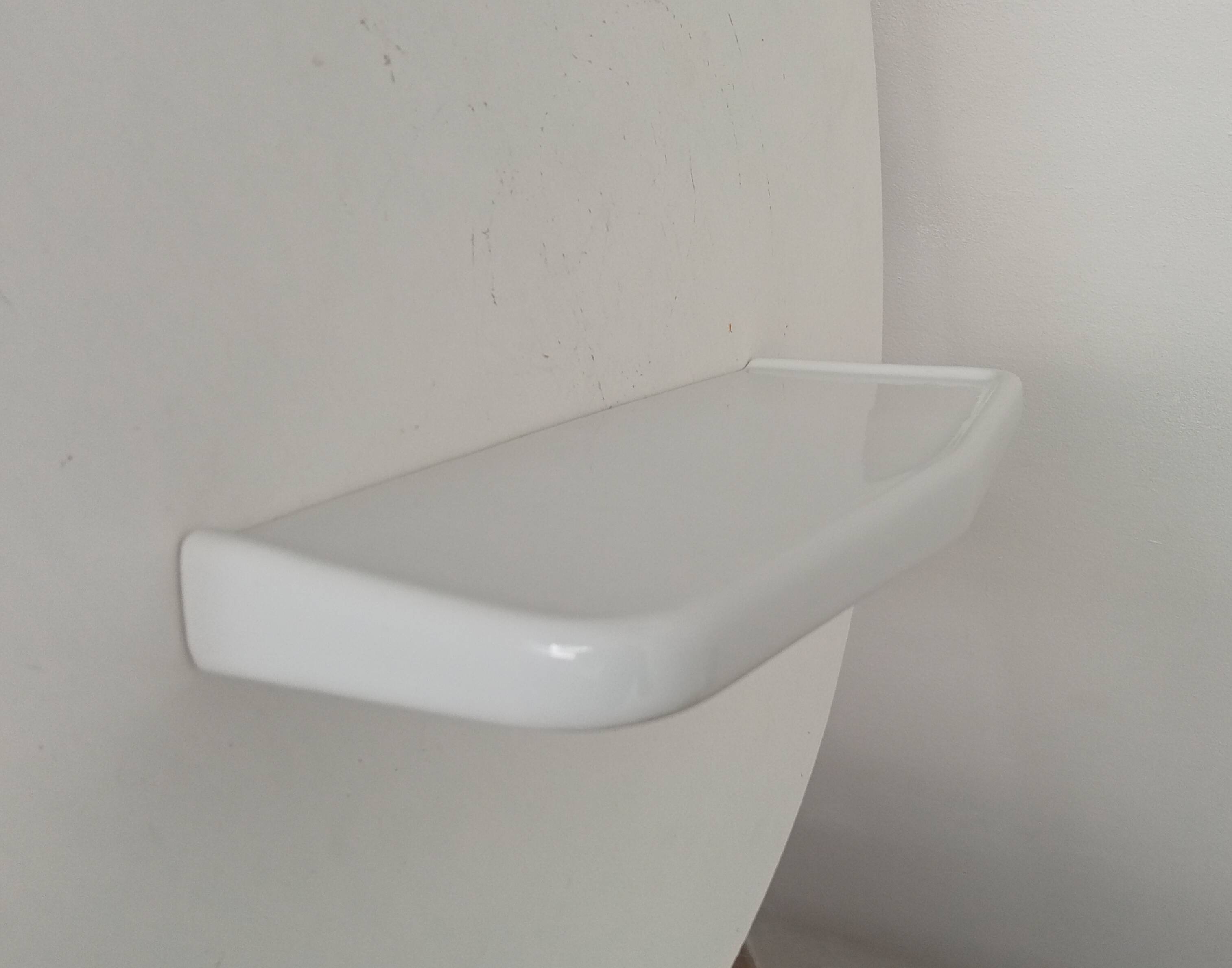 60s ceramic bathroom wall shelf