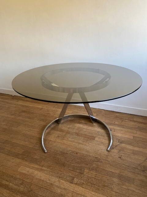 1970s chrome design table