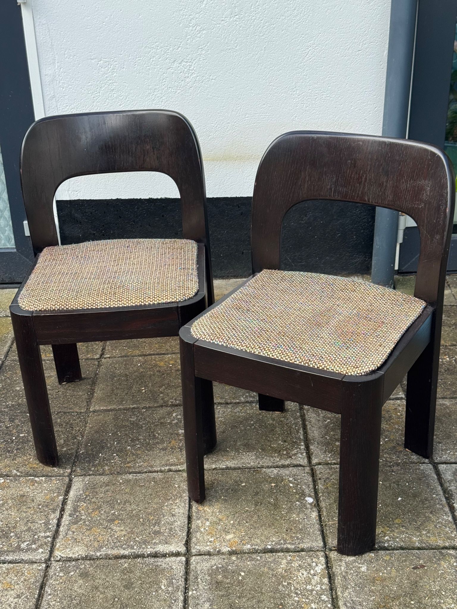 Pair of Brutalist Dining Chairs