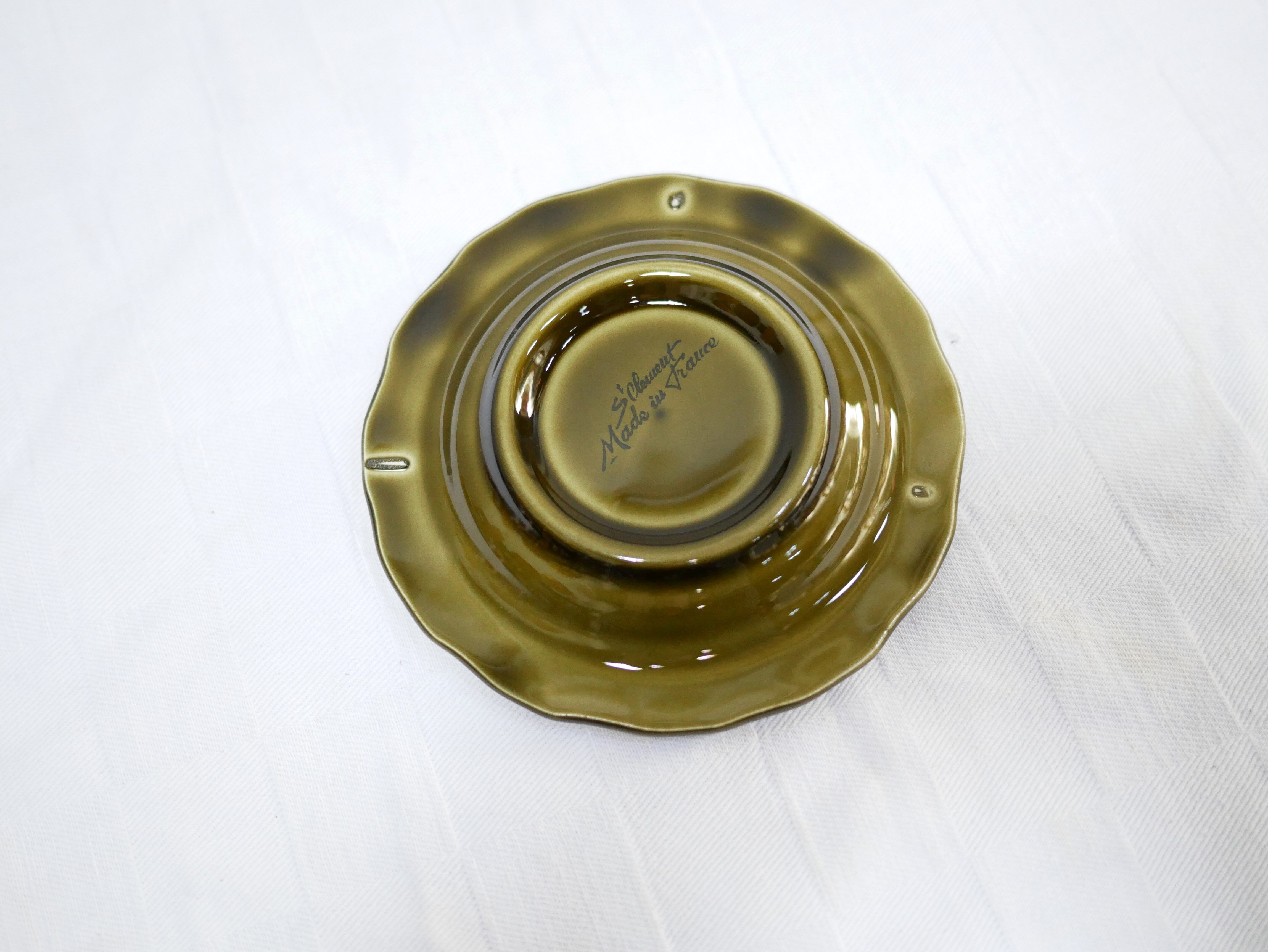 Vintage ceramic ashtray by the Saint Clément manufacture