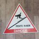 Steep slope ski sign