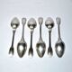 Set of 6 CHRISTOFLE Chinon coffee spoons, 14cm filet model