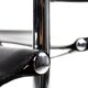 Paire de chaises Matteo Grassi MG5 cuir noir et chrome