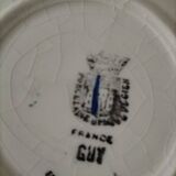 Rare assiette Gien modèle Guy – décor bleu peint à la main - fin 19ème