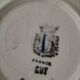 Rare Gien plate, Guy pattern – hand-painted blue decoration – late 19th century