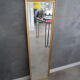 Beveled mirror golden frame 70's 34x124cm