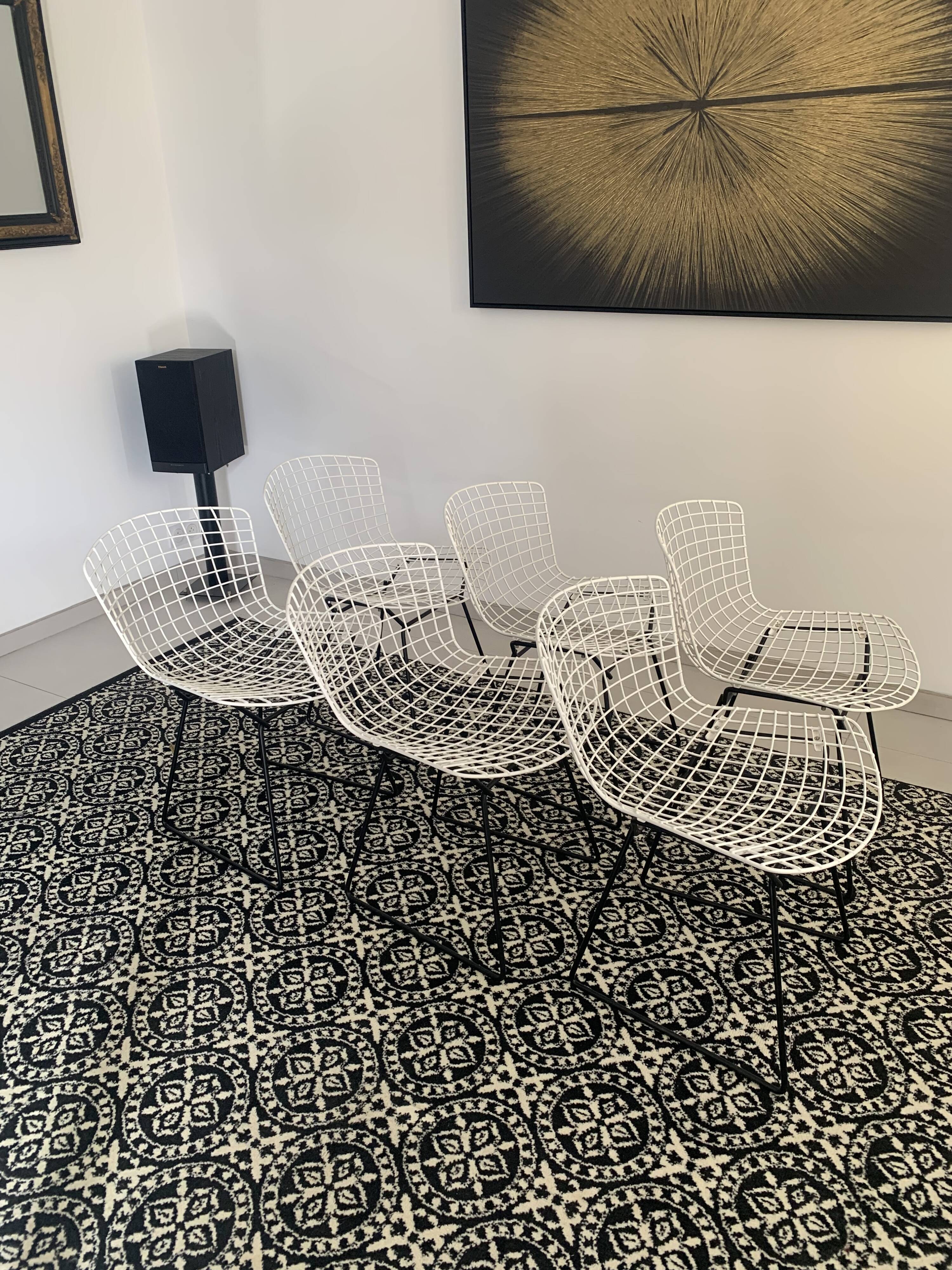 Chaises Vintages par Harry Bertoia pour Knoll, 1970’s, Set de six pièces