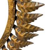 1950s Italian wrought iron sun mirror