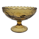 Amber glass compote – retro footed bowl vintage years