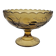 Amber glass compote – retro footed bowl vintage years