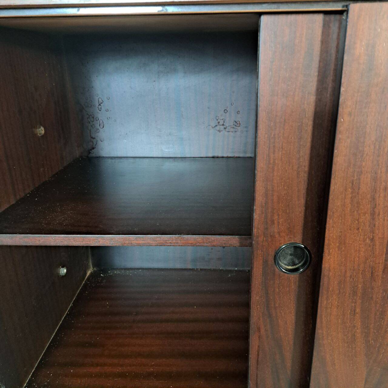 Libreria modulare terra altezza regolabile vintage anni 70, dadi en ottone