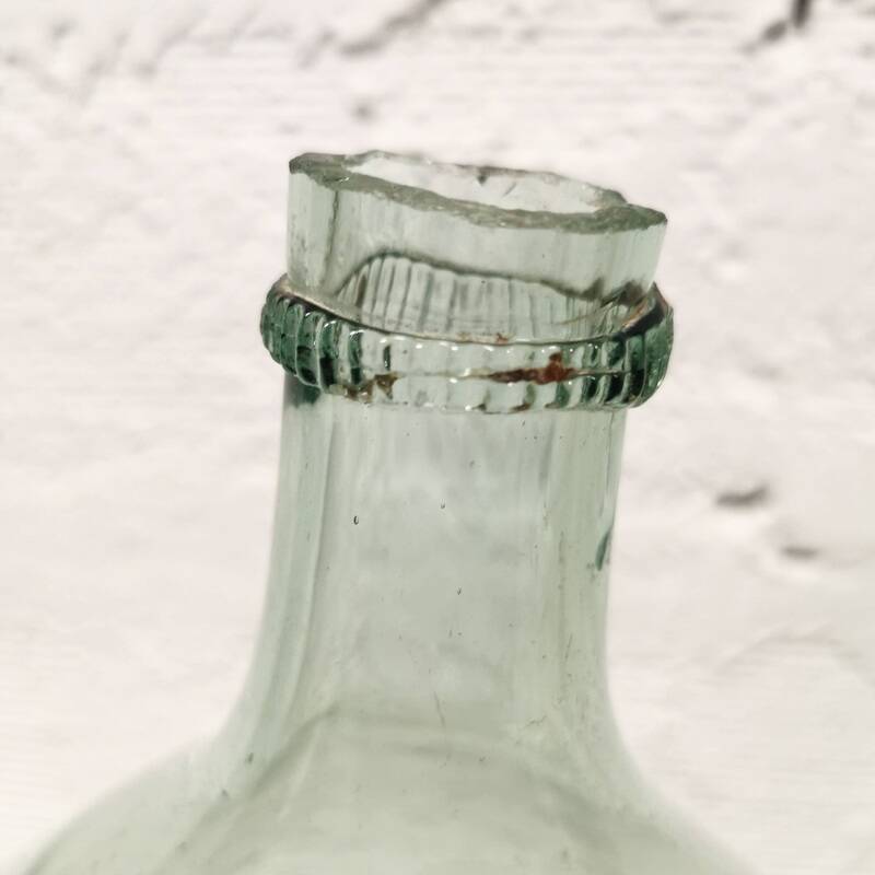 Transparent demijohn 10 liters in blown glass