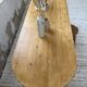 Brutalist pine oval table