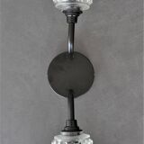 Double cut glass wall light