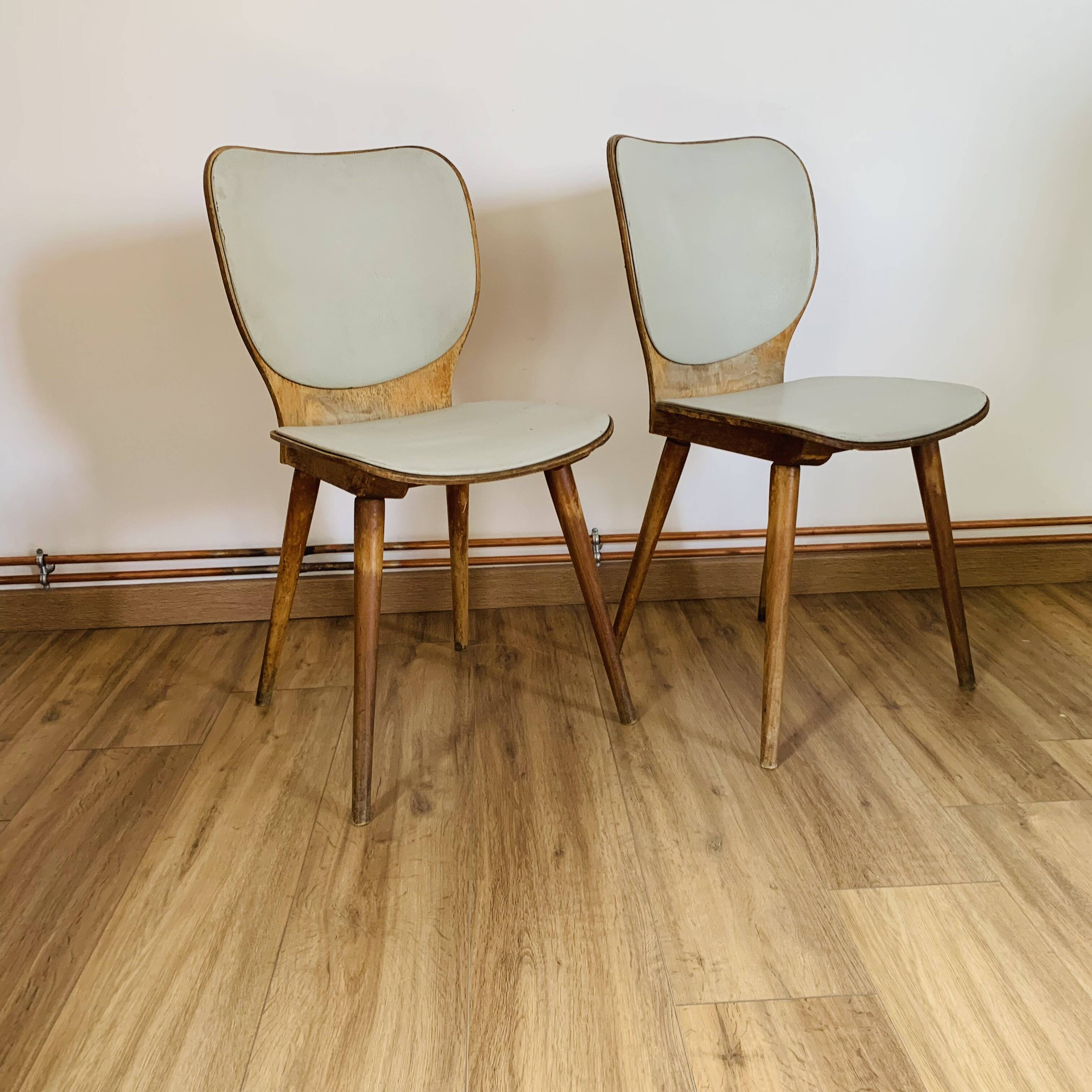 Paire de chaises vintage baumann