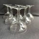 6 engraved crystal champagne glasses – Art Deco
