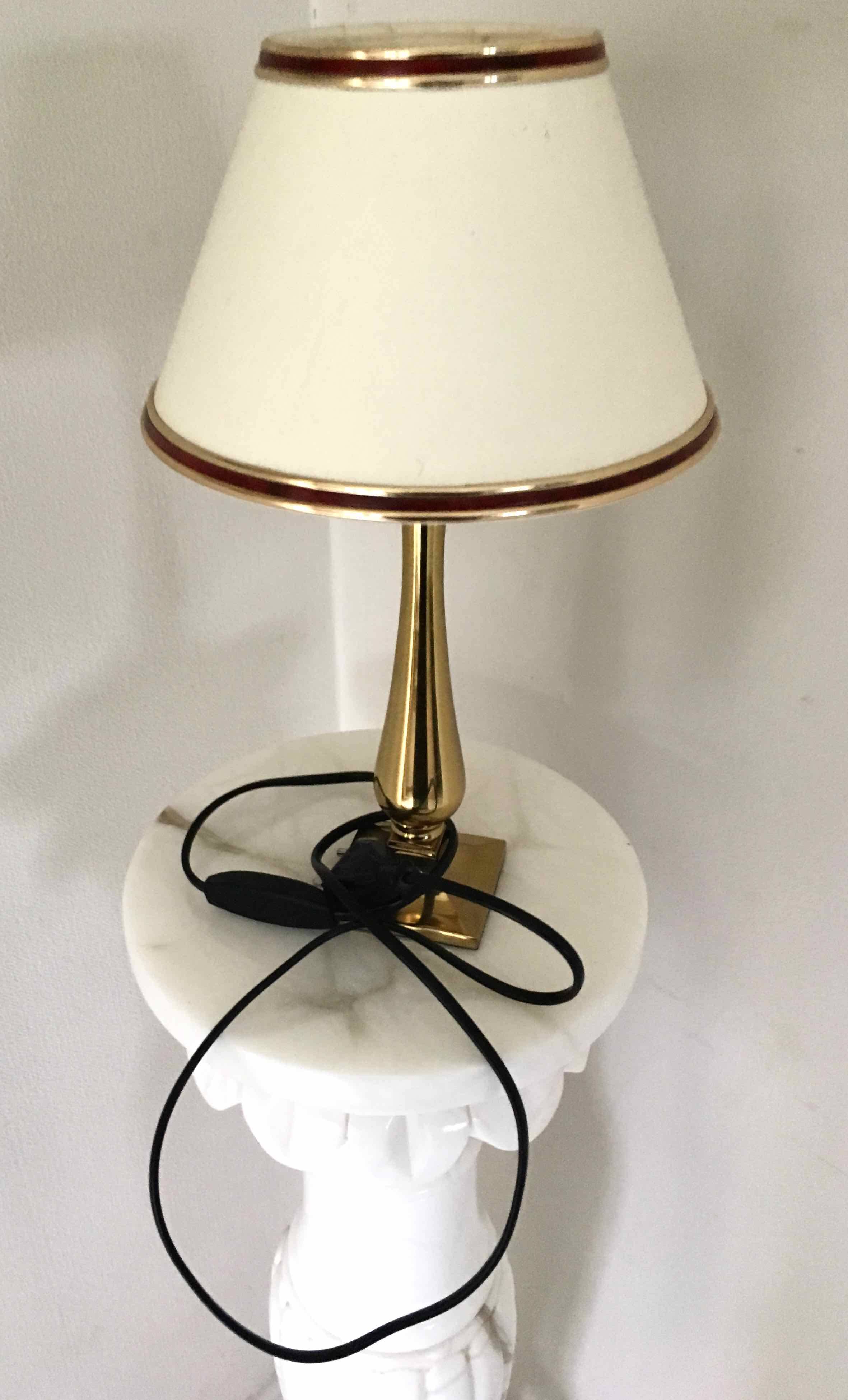 Brass base bedside lamp
