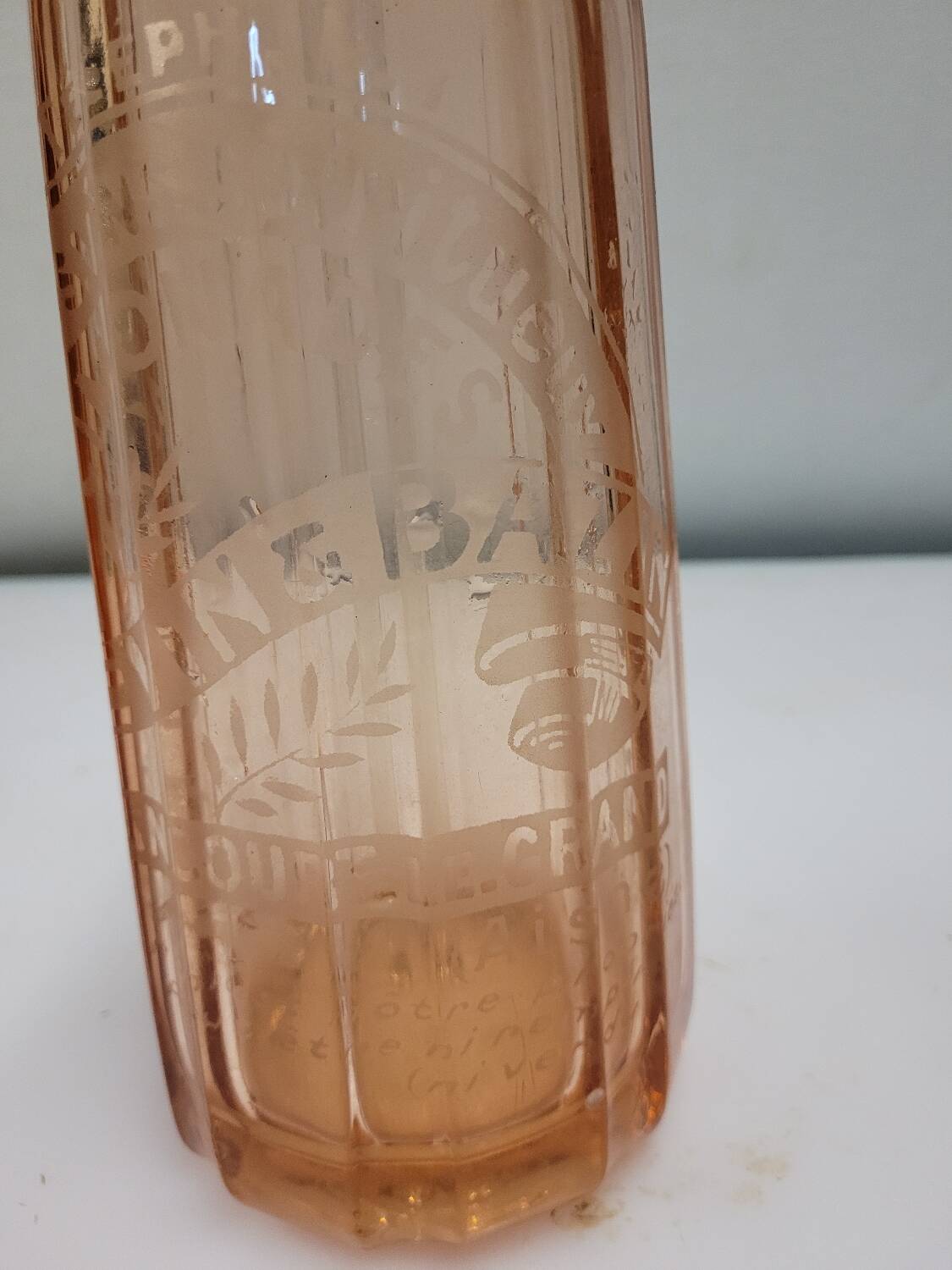 Old Siphon Selzt water bottle with marking