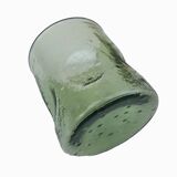 1970s (lot 3) 5 orangeade glasses Bubbled and coloured glass