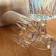 6 verres à pied en cristal sonore taillé – années 70