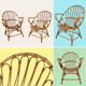 Paire de fauteuils coquille vintage 1950