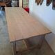Rustic old farmhouse table made of solid oak, fully sandblasted.