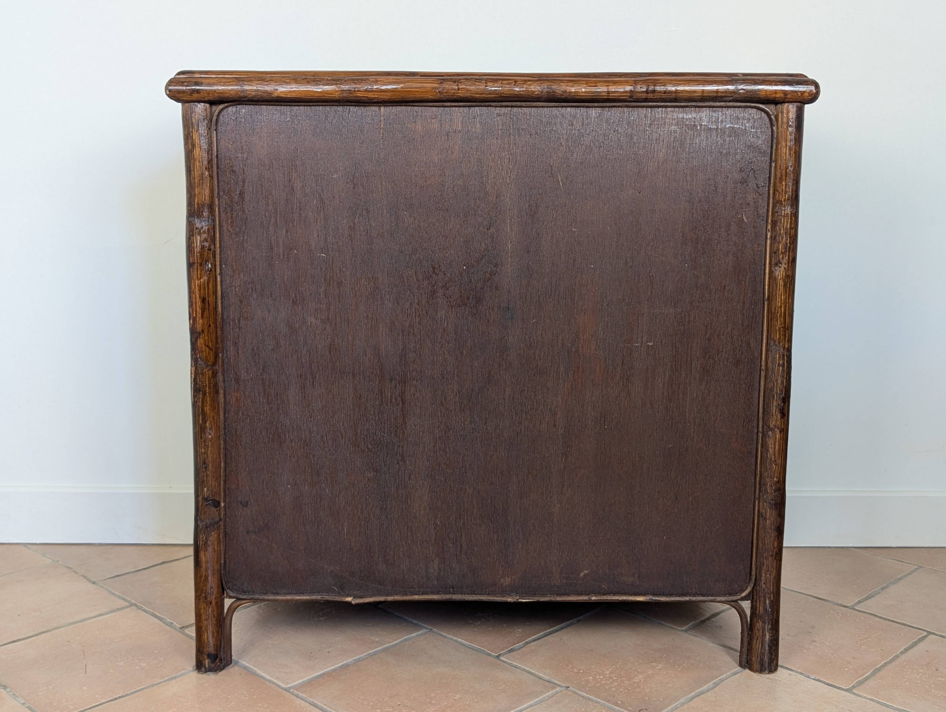 Commode bambou et rotin