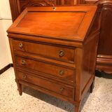 Small secretary English donkey back office Madame 3 drawers