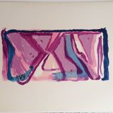 Bram van velde, "monographie rose", 1979. lithographie originale