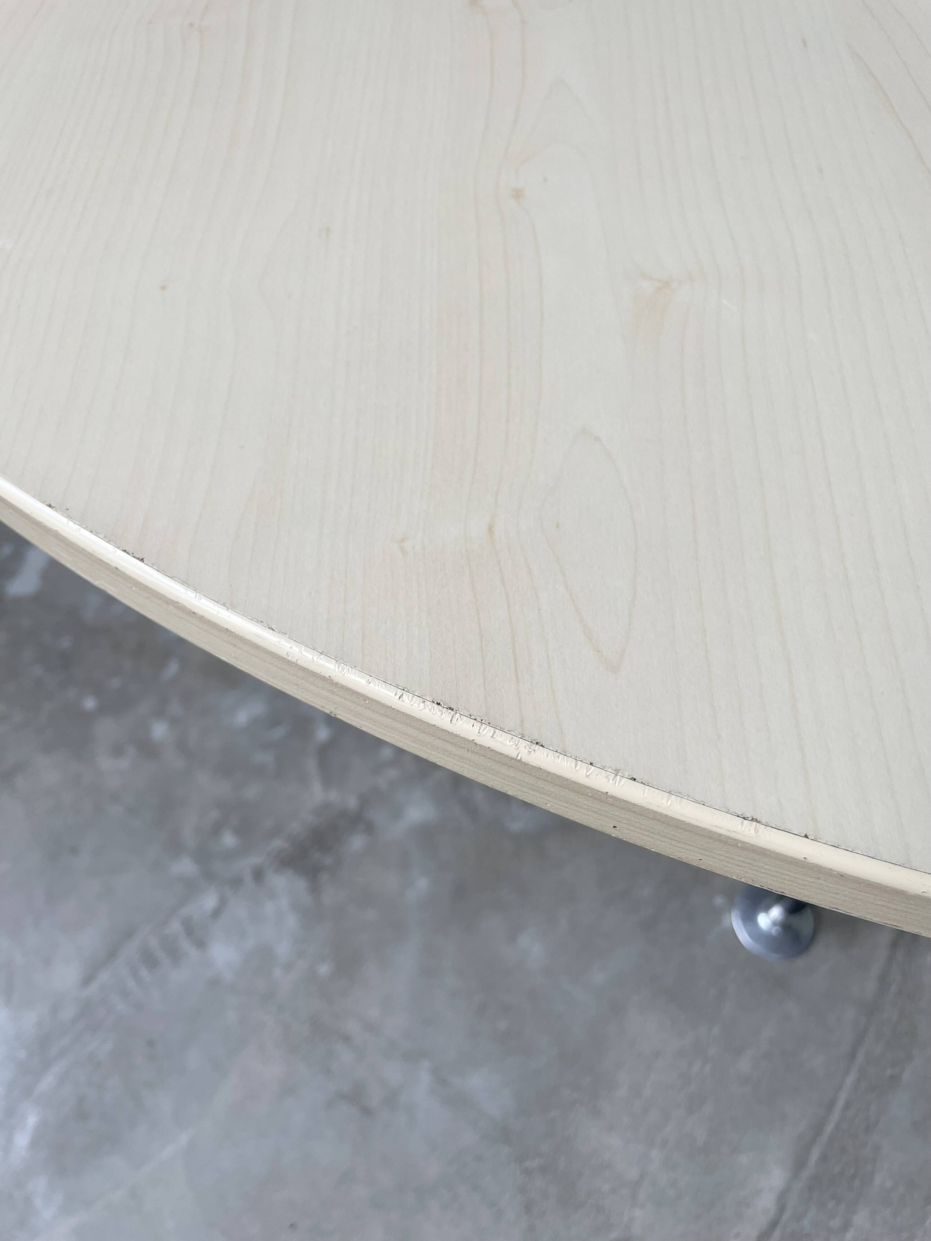 Tecno Nomos Round Table Brushed Metal