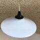 Antique white opaline hanging lamp from the 70s