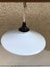 Antique white opaline hanging lamp from the 70s
