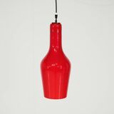 Italian red opaline pendant light - 1960s