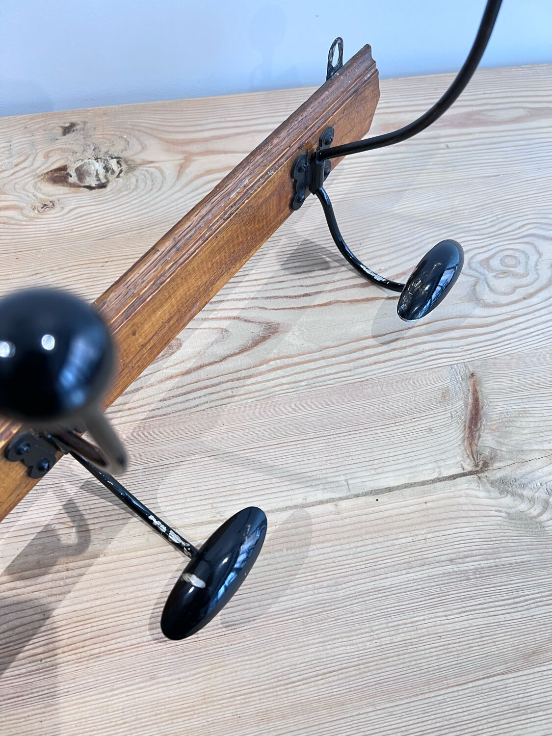 Wood and metal hooks