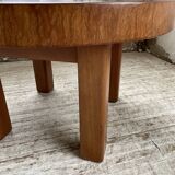 Circular brutalist table from the 1950s