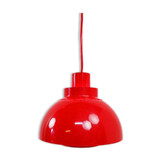 Nordisk Solar red hanging lamp, 1970s