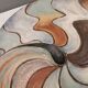Large handmade decorated ceramic dish. Ruth Grønne Denmark 2001