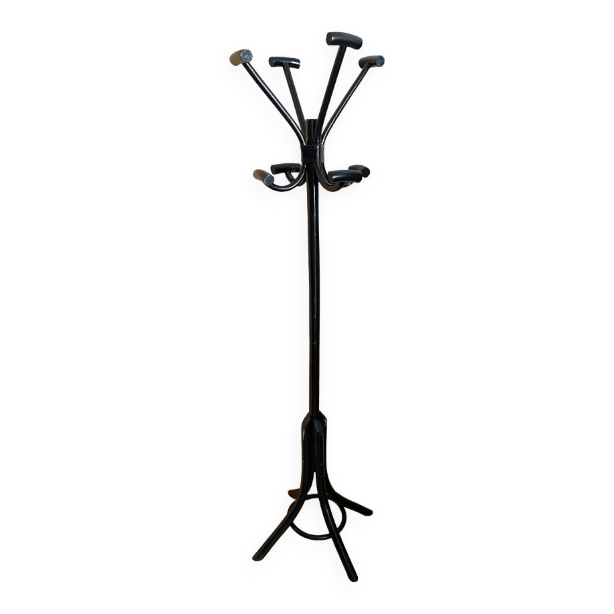 Black rattan parrot coat rack