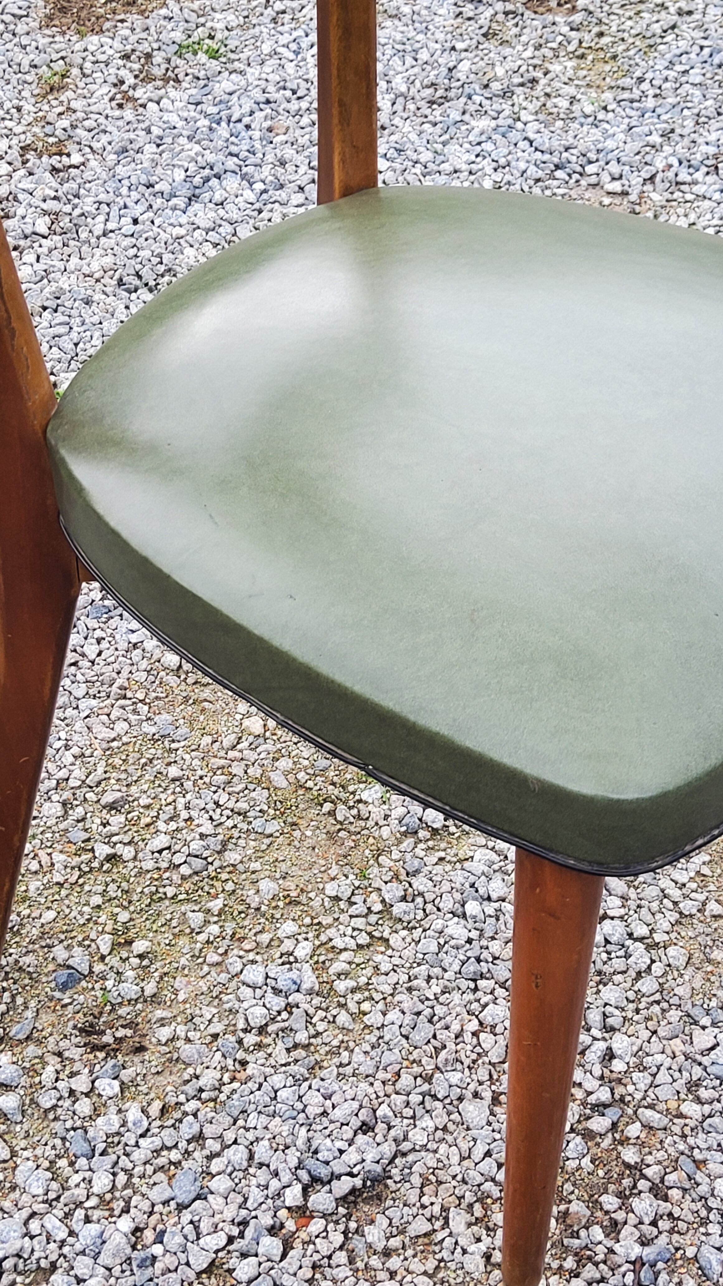 Pair of 50's Scandinavian style mahogany chairs